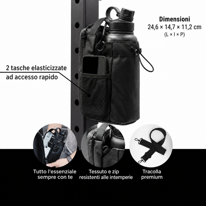 duecross - Borsa da palestra magnetica con portaborraccia