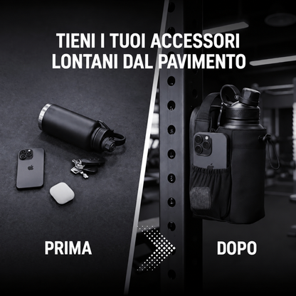 duecross - Borsa da palestra magnetica con portaborraccia